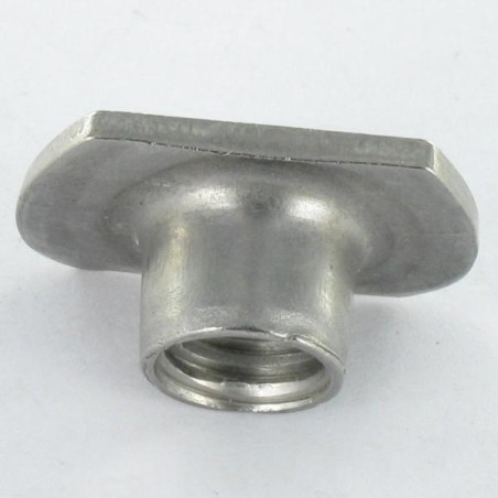 1 x Moer cilindrisch om te lassen M6 19X11 hoog 7.5 RVS A2