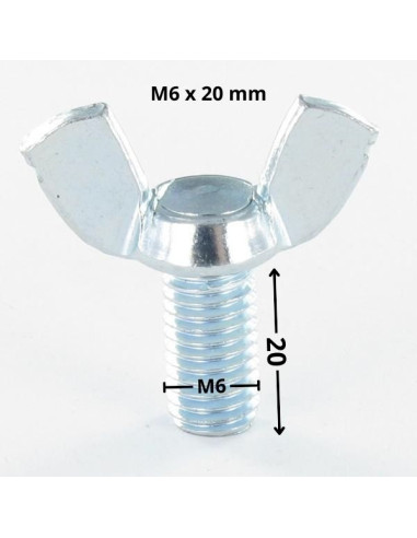 1 x Schroeven oren M6X20 amerikaanse vorm Wit...