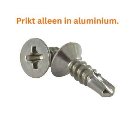 1 x Zelfborende schroef RVS A2 gefreesde kop Pozi 4.2X19