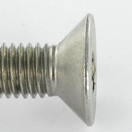 1 x Metalen schroeven RVS A2 Onbreekbaar FHC verzonken kop met zeskant print sleutel van 2 met pen M3X20 microschroeven