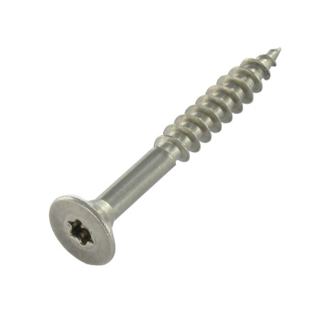 1 x Agglo houtschroeven RVS A2 gefreesde kop 3,5X50 bedraad op 30 TORX T10