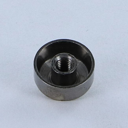 1 x Rozet conisch Messing chroom 10 blindtappend M3 met steek van 50
