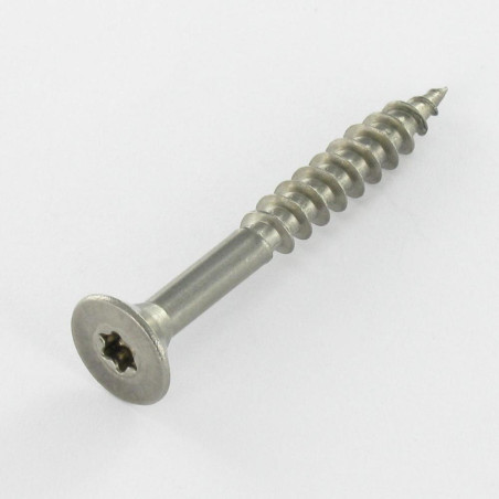 1 x Agglo houtschroeven RVS A2 gefreesde kop 6X160 bedraad op 70 TORX T25