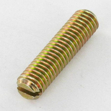 1 x Metalen schroeven zonder kop split M10X40 vlakke uiteinde Bichromaat