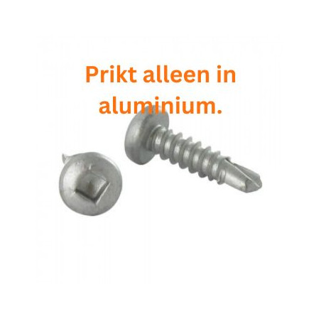 1 x Zelfborende schroef RVS A2 cilindrische kop vierkant 4,8X13