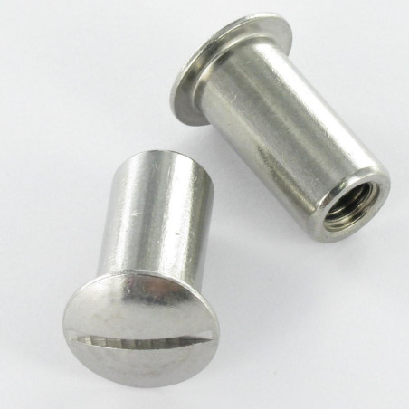 1 x Schroeven RAAM bolkop split M4/18 6X20 kopdiameter 9 A4 RVS