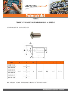 Schroeven RAAM bolkop split M4/18 6X20 kopdiameter 9 A4 RVS 2