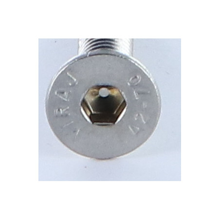 1 x Metalen schroeven RVS A2 FHC verzonken kop met zeskant print sleutel van 5 M8X50 volledige draad