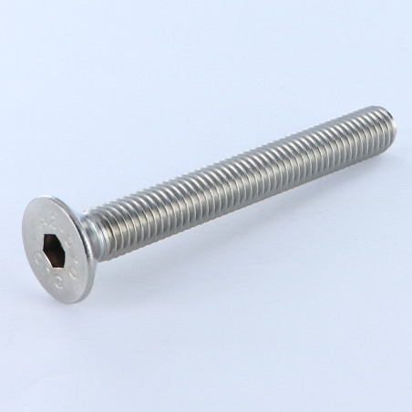 1 x Metalen schroeven RVS A2 FHC verzonken kop met zeskant print sleutel van 6 M10X80 volledige draad
