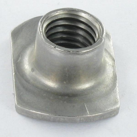1 x Moer cilindrisch om te lassen M5 19X11 hoog 7.5 RVS A2