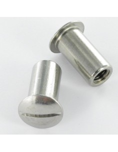 Schroeven RAAM bolkop split M4/8 6X10 kopdiameter 9 A4 RVS