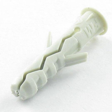 1 x Plug Nylon met kraag 5X25 grijs