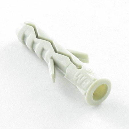 1 x Plug Nylon met kraag 5X25 grijs