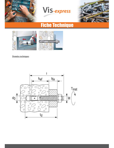 1 x Fischer Verankering FISCHER FBN II 20X187...