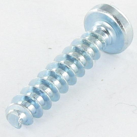 1 x PVC-schroeven bol cilinderkop Pozi PZ6 2.2X12 Draadstang 30 GRADEN Wit verzinkt staal