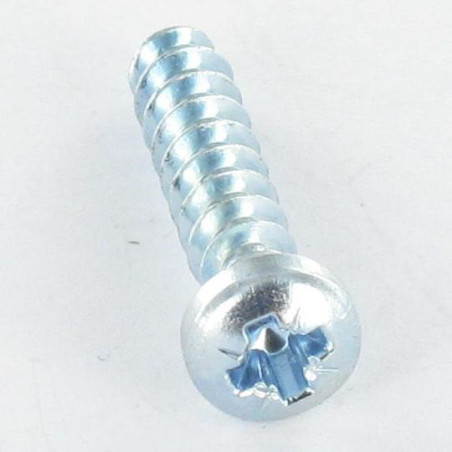 1 x PVC-schroeven bol cilinderkop Pozi PZ7 4X20 Draadstang 30 GRADEN Wit verzinkt staal