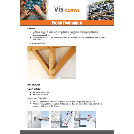 1 x Fischer Verankering FISCHER FBN II 10X86 bedraad op 46 Wit verzinkt staal