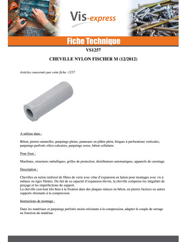1 x Plug M Fischer M6