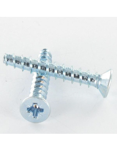 1 x PVC-schroeven DRIELOBE gefreesde kop Pozi...