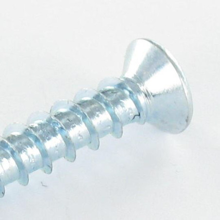 1 x PVC-schroeven DRIELOBE gefreesde kop Pozi 3X8 FILET45 Wit verzinkt staal microschroeven