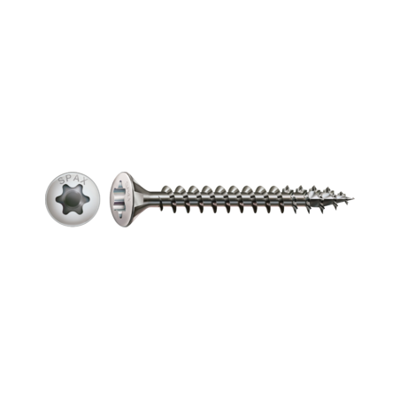 1 x SPAX Houtschroeven gefreesde bolkop T-STAR TORX T10 3X25 volledige draad RVS A2 microschroeven