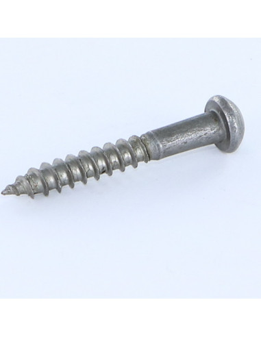 1 x Houtschroeven ronde kop split 5X35 Ruw staal