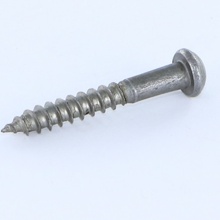 1 x Houtschroeven ronde kop split 5X35 Ruw staal