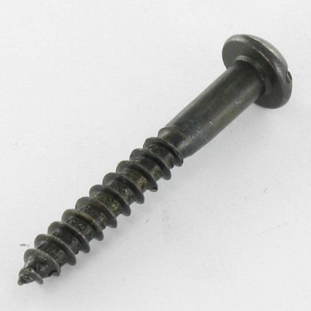 1 x Houtschroeven ronde kop split 3,5X20 Zwart gegalvaniseerd staal