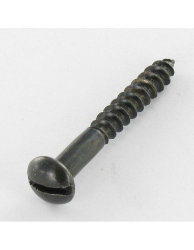 1 x Houtschroeven ronde kop split 4X20 Zwart...