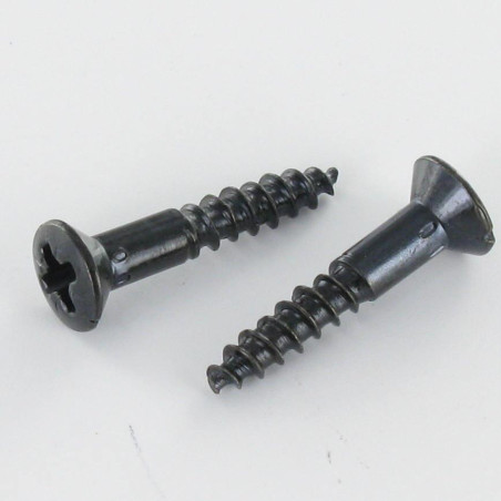 1 x Houtschroeven gefreesde bolkop Pozi PZ7 3,5X20 Zwart gegalvaniseerd staal