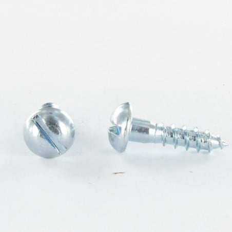 1 x Houtschroeven ronde kop split 4,5X45 Wit verzinkt staal