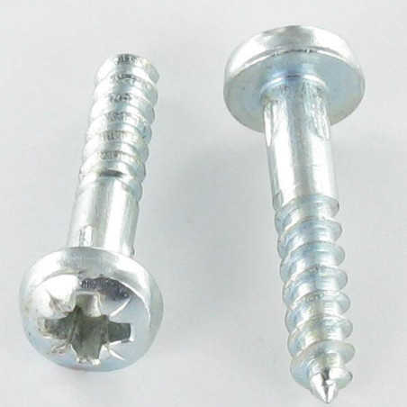 1 x Houtschroeven ronde kop Pozi PZ7 5X60 Wit verzinkt staal