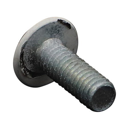 1 x Schroeven Bolkop breed rond Pozi M6X16 Wit verzinkt staal RAL9010 zuiver wit