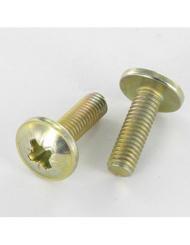 1 x Schroeven Bolkop breed rond Pozi M6X24...