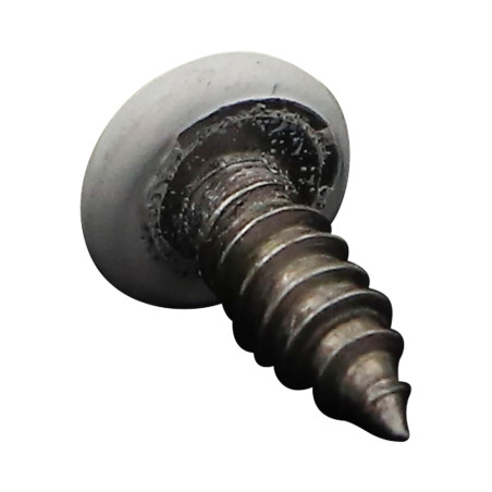 1 x Metaalplaatschroef bolvormige kopschroef 4.2X13 RVS A2 TORX T20 RAL9010 zuiver wit
