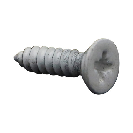 1 x Metaalplaatschroef RVS A2 gefreesde kop Pozi 4.2X45 RAL9010 zuiver wit