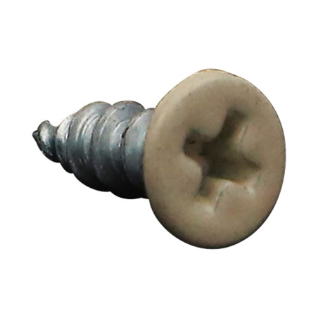 1 x PVC-schroeven 30 gefreesde kop phillips 4.3X13 Zelfborend Wit verzinkt staal RAL1015 licht ivoor
