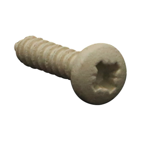 1 x Metaalplaatschroef RVS A2 bolvormige kopschroef Pozi 3,5X16 BEIGE RAL1015 licht ivoor