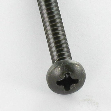 1 x Metaalplaatschroef RVS A2 bolvormige kopschroef Pozi 4.2X38 Zwart