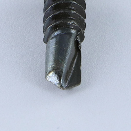 1 x Zelfborende schroef zeskantkop TH 6.3X63 metaalplaat gaas Zwart gegalvaniseerd staal