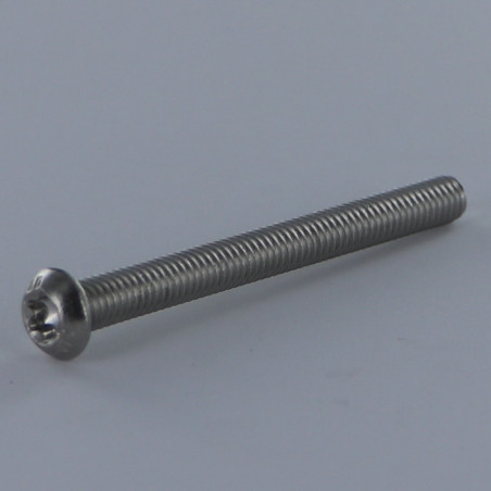 1 x Metalen schroeven kop bollig TORX T25 M5X75 volledige draad RVS A2