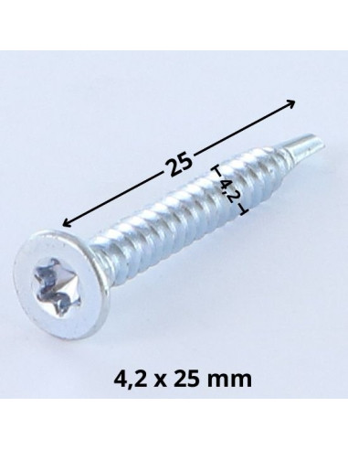 1 x Zelfborende schroef gefreesde kop TORX T20...