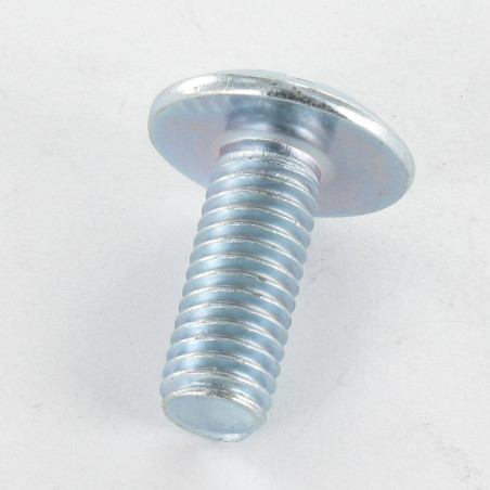 1 x Schroeven Bolkop breed rond split in kruis M8X45 Wit verzinkt staal