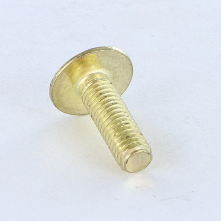 1 x Schroeven Bolkop breed rond split in kruis M8X16 Messing