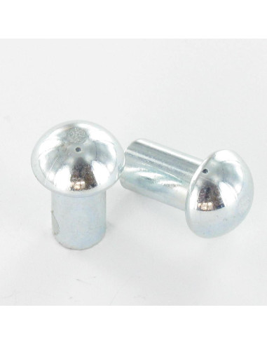 1 x Massieve klinknagel ronde kop 6,5 x 12 Wit...