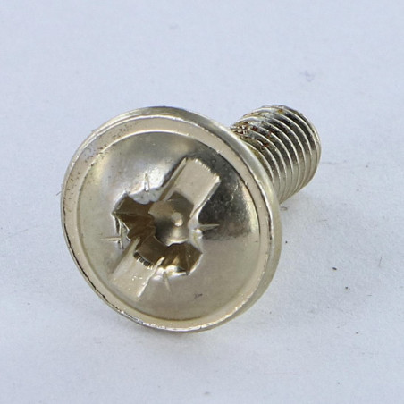 1 x Schroeven Bolkop breed rond Pozi met split M6X30 Nikkelstaal