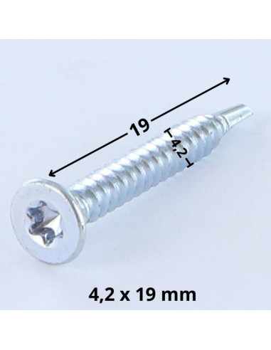 1 x Zelfborende schroef gefreesde kop TORX T20...