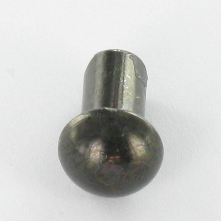 1 x Massieve klinknagel ronde kop 6X12 Zwart gegalvaniseerd staal
