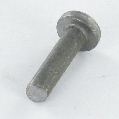 1 x Massieve klinknagel platte kop 6,5 x 10 Wit verzinkt staal EP2 kopdiameter 12