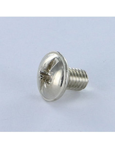 Schroeven Bolkop breed rond Pozi met split M6X10 Nikkelstaal